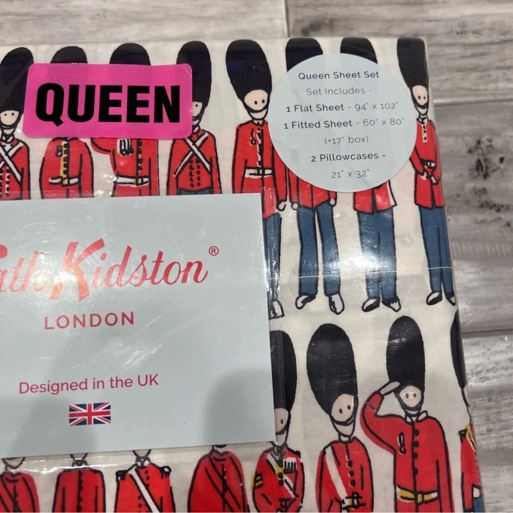 Cath Kidston Queen Sheet Set With Guards Nutcrackers Soldiers